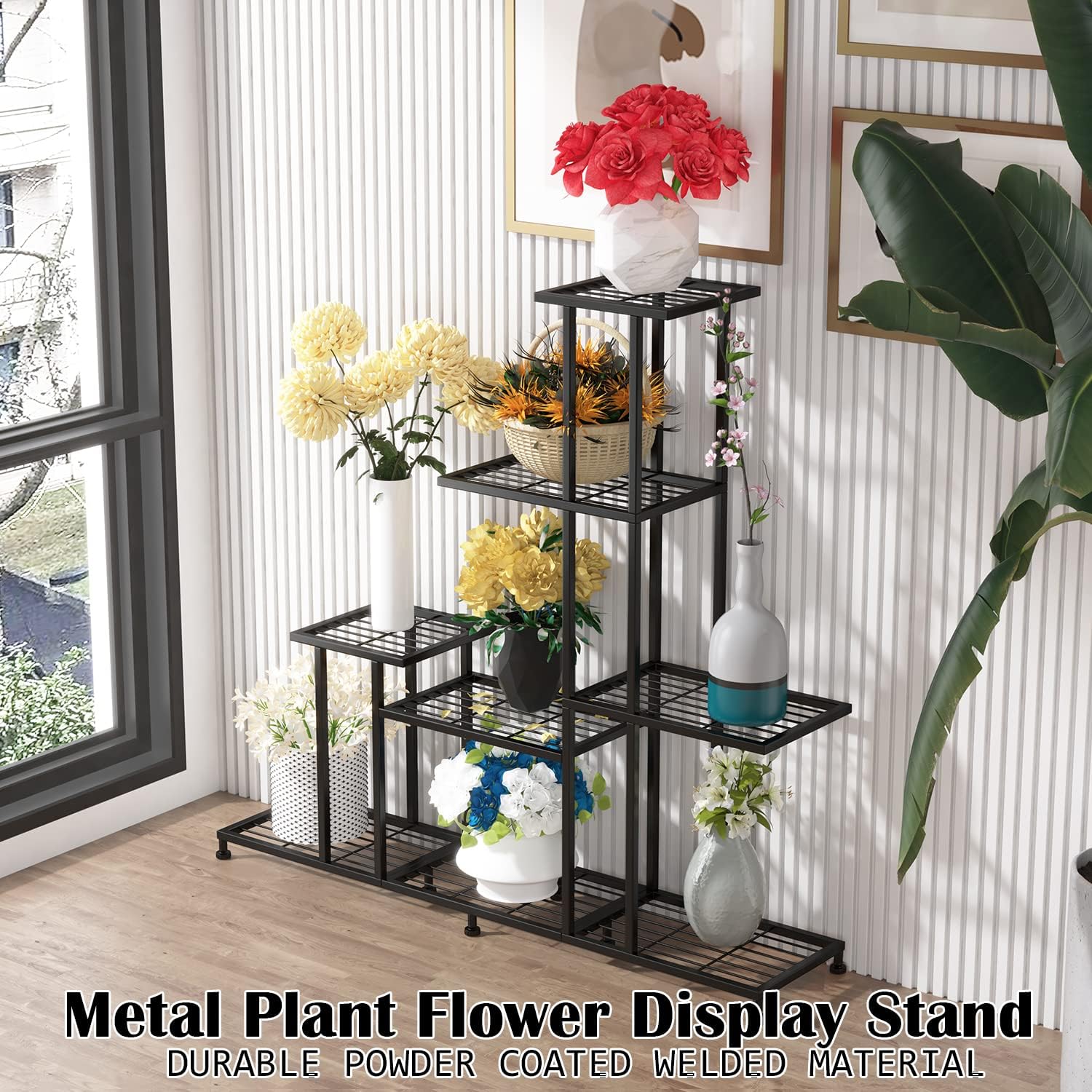 5 Tiers Black Steel Plant Stand 2